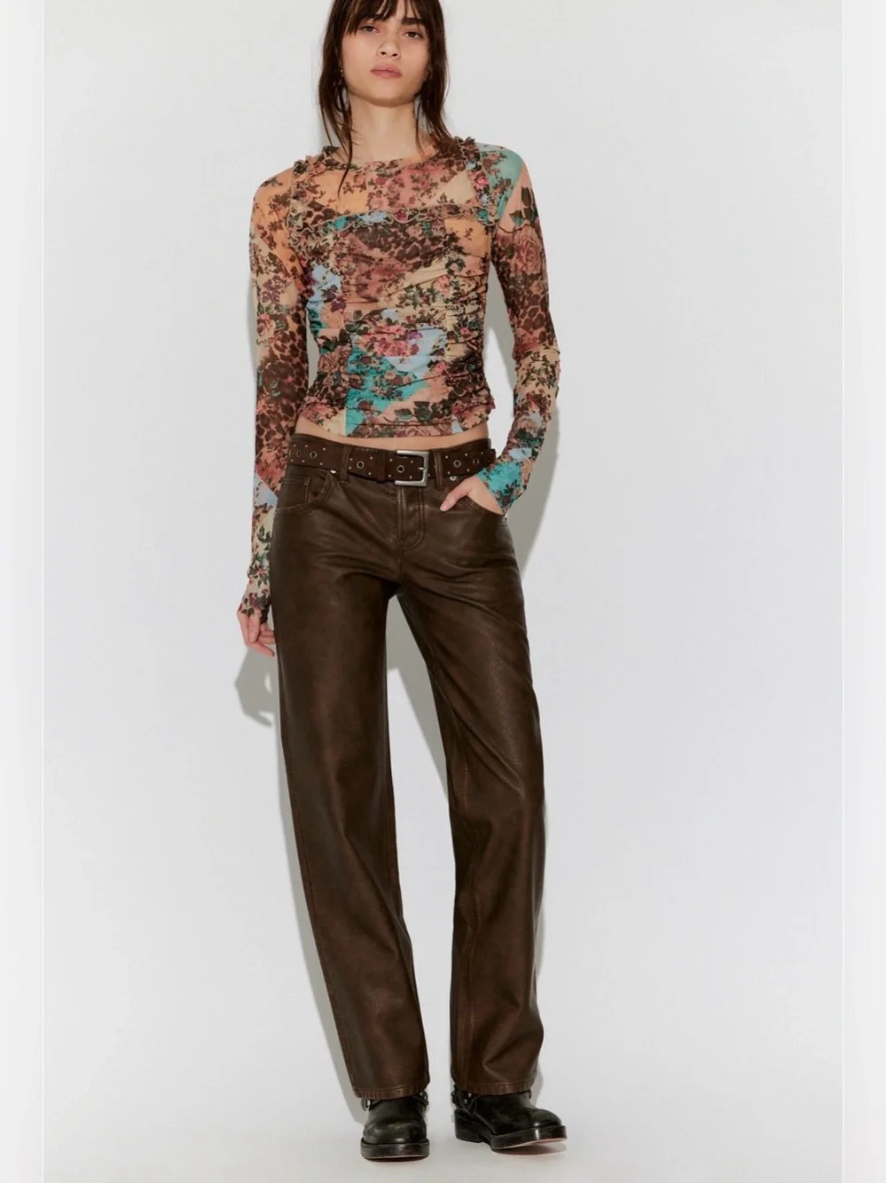 Ariana long sleeve ruched top